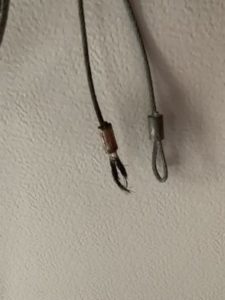 Garage door cables snapped from rust