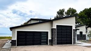 16x7 glass black garage door, glass garage door 16x7